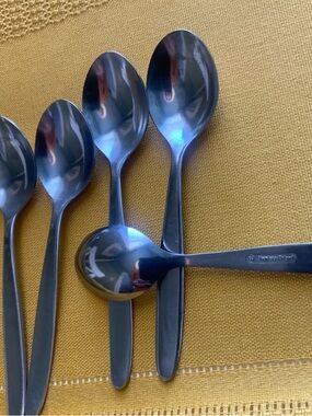 SET of 6 Polish Stainless Steel Demitasse Spoons (Coffee/Espresso Spoons).